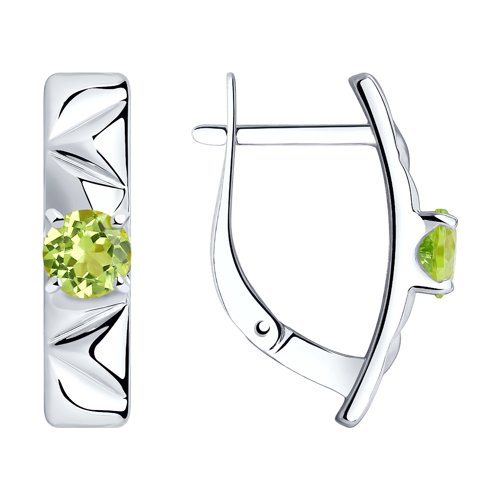 

Серьги из серебра TEO MAORI 894-320-00793-2, хризолит, 894-320-00793-2