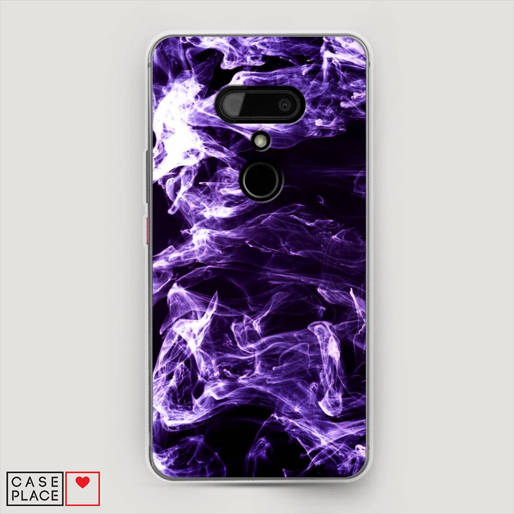 

Чехол на HTC U12 "Фиолетовый дым", Фиолетовый;белый;черный, 102050-3