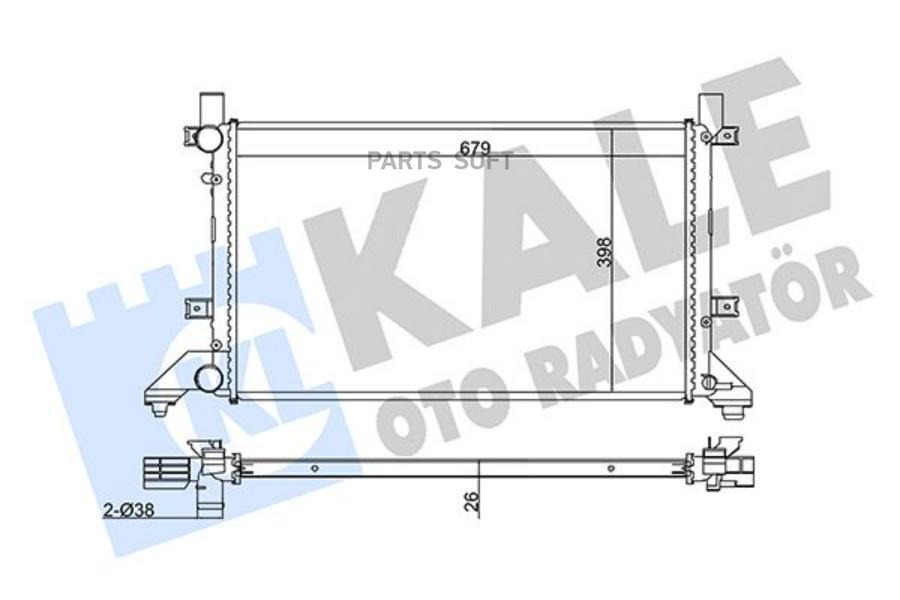 

345875 Радиатор Системы Охлаждения Vw Lt28 2.3-2.8Tdi 96> KALE 345875