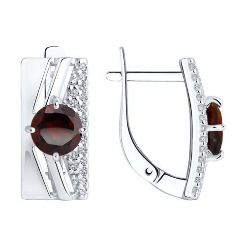 

Серьги из серебра TEO MAORI 894-320-00788-2, гранат, 894-320-00788-2
