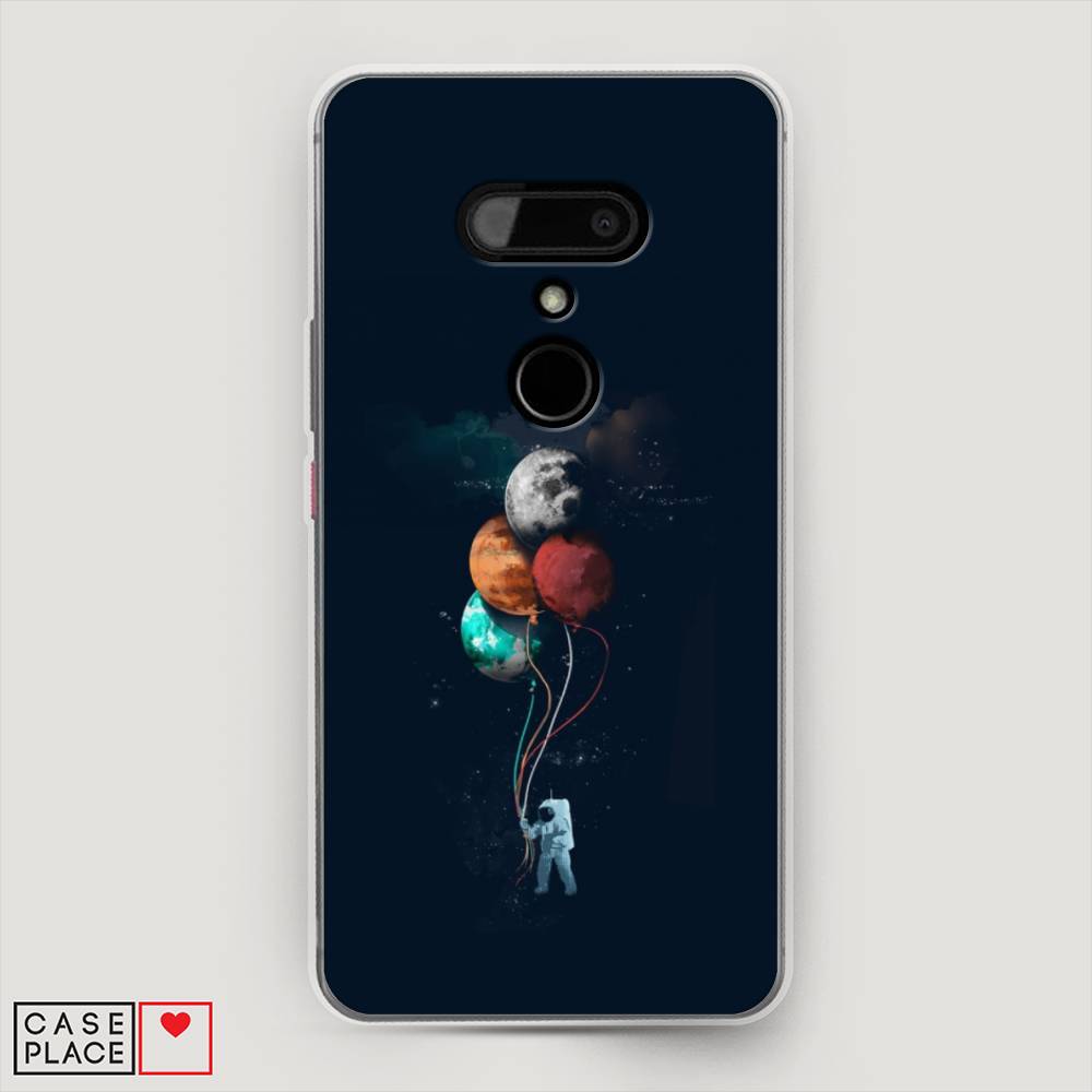 

Чехол на HTC U12 "Космонавт с шариками", Разноцветный, 102050-4