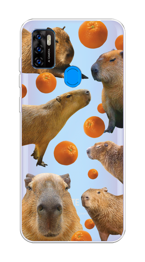 

Чехол на ZTE Blade A7s 2020 "Капибара и апельсины", Бежевый;оранжевый, 133950-1