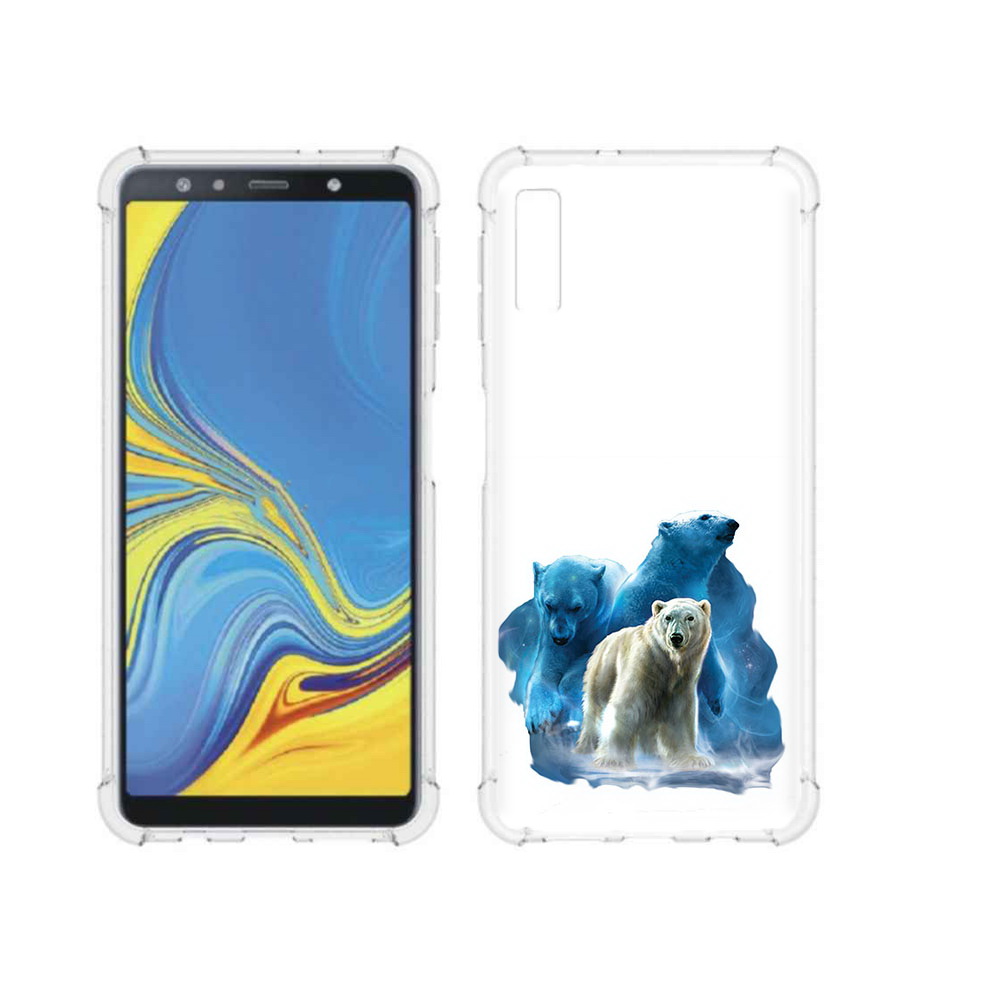 

Чехол MyPads Tocco для Samsung Galaxy A7 (2018) полярный медведь (PT95255.558.549), Прозрачный, Tocco