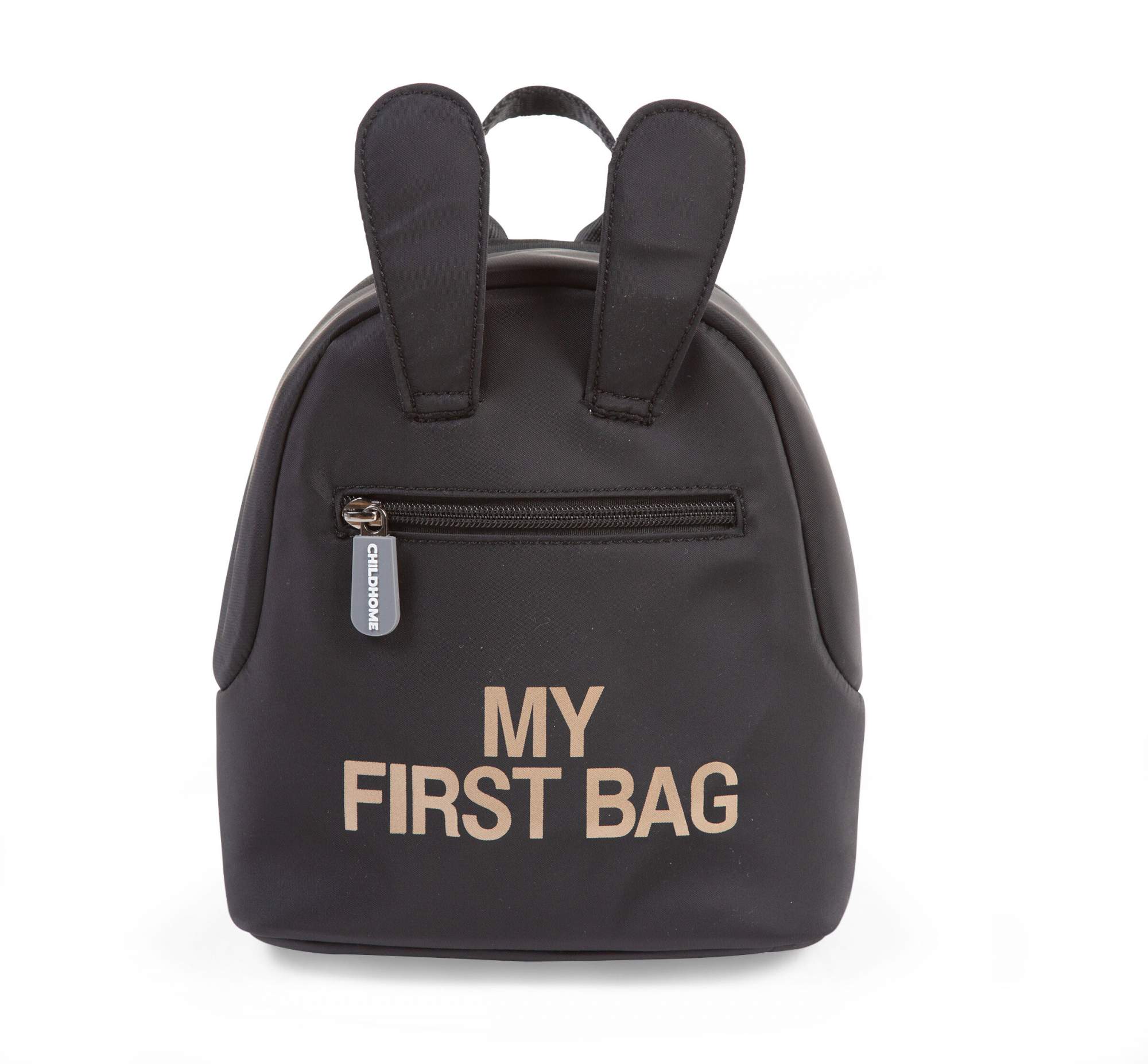Рюкзак детский для девочек CHILDHOME MY FIRST BAG, черный, золотой
