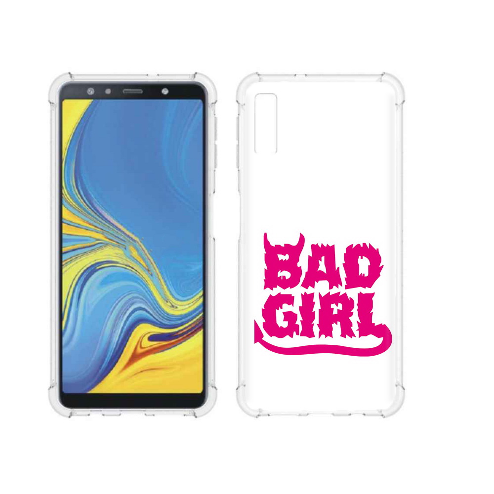 

Чехол MyPads Tocco для Samsung Galaxy A7 (2018) плохая девочка (PT95255.558.545), Прозрачный, Tocco