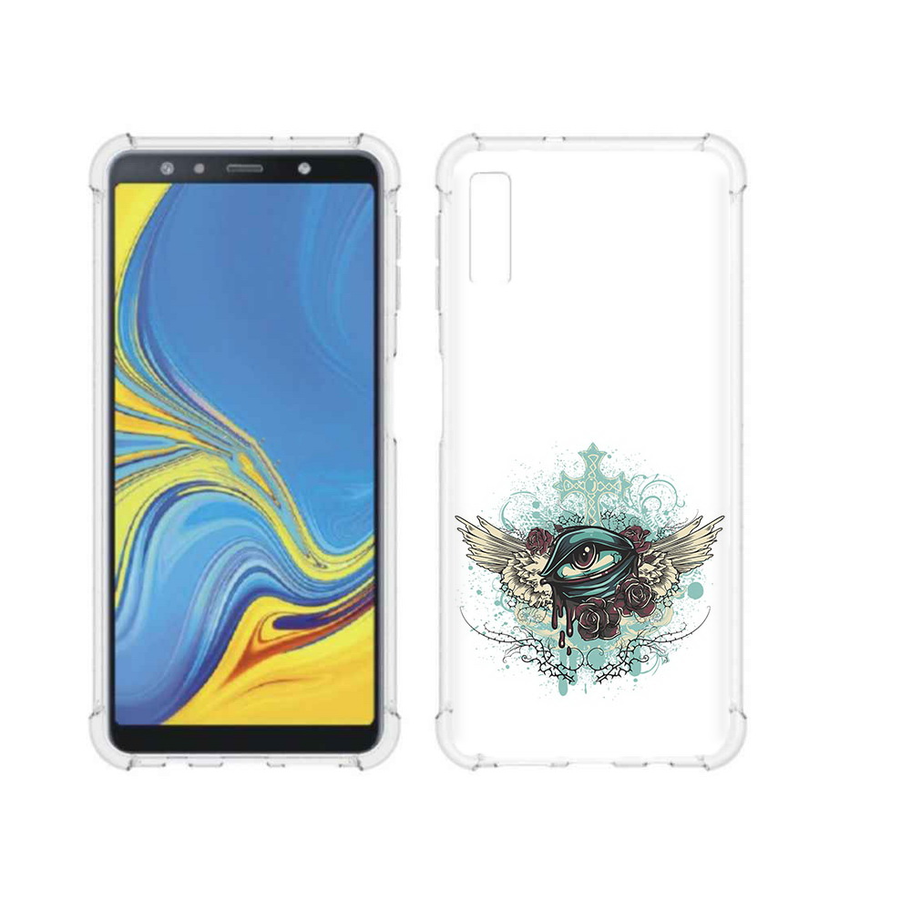 Чехол MyPads Tocco для Samsung Galaxy A7 (2018) плачущий глаз с крыльями (PT95255.558.544)