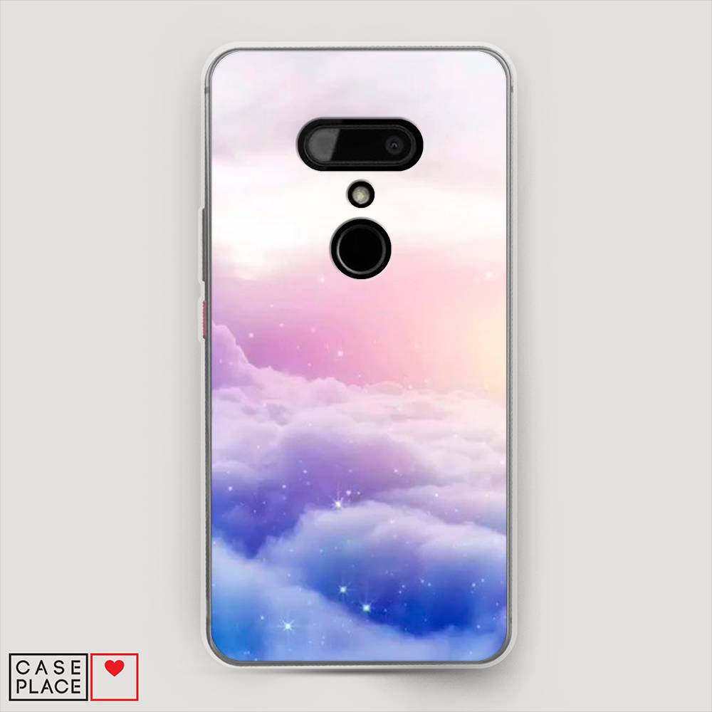 

Чехол на HTC U12 "Небеса", Голубой;белый;розовый, 102050-2