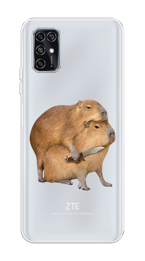 

Чехол на ZTE Blade V2020 Smart "Капибара с ножом", Бежевый, 133850-1
