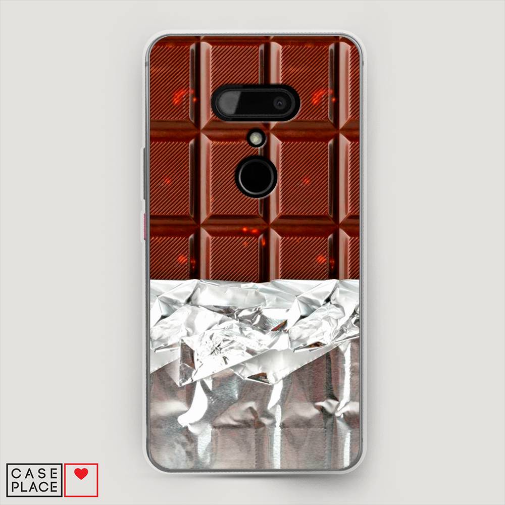 

Чехол на HTC U12 "Шоколад в обертке", Коричневый, 102050-6