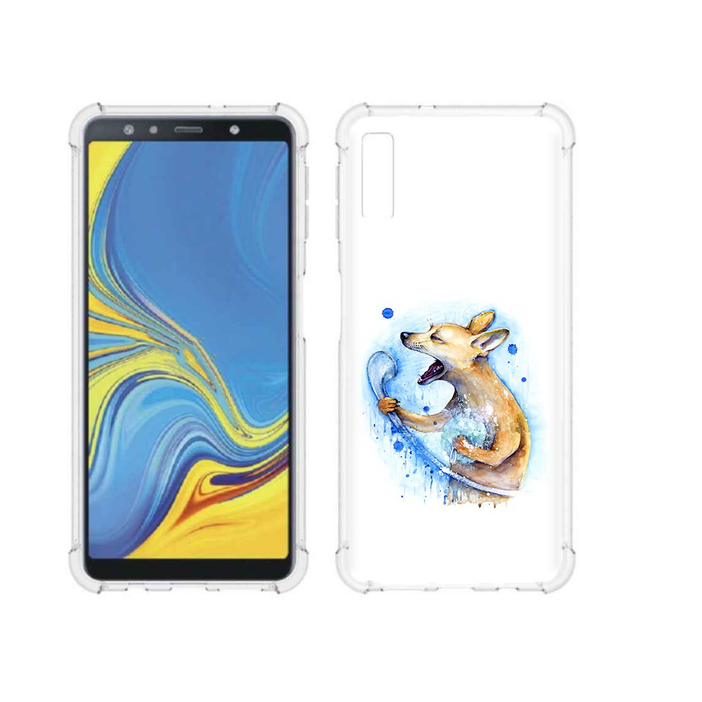 

Чехол MyPads Tocco для Samsung Galaxy A7 (2018) пение в душе (PT95255.558.537), Прозрачный, Tocco