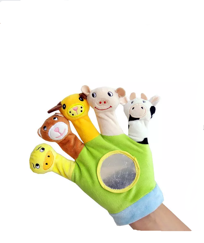 фото Игрушка перчатка aiden-kids кукольный театр для детей, плюшевый, зеленый