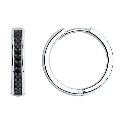 

Серьги конго из серебра TEO MAORI 894-120-01549-1, фианит, 894-120-01549-1