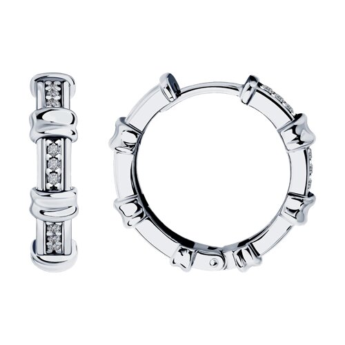 

Серьги конго из серебра TEO MAORI 894-120-01547-2, фианит, 894-120-01547-2