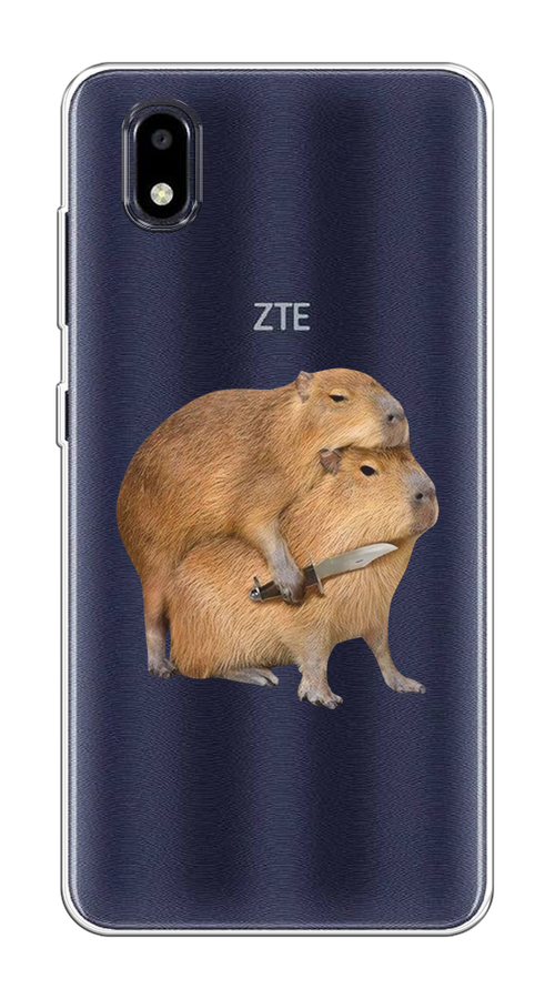 

Чехол на ZTE Blade A3 (2020) "Капибара с ножом", Бежевый, 133650-1