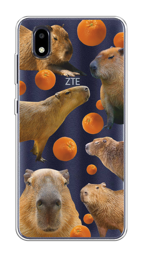 

Чехол на ZTE Blade A3 (2020) "Капибара и апельсины", Бежевый;оранжевый, 133650-1