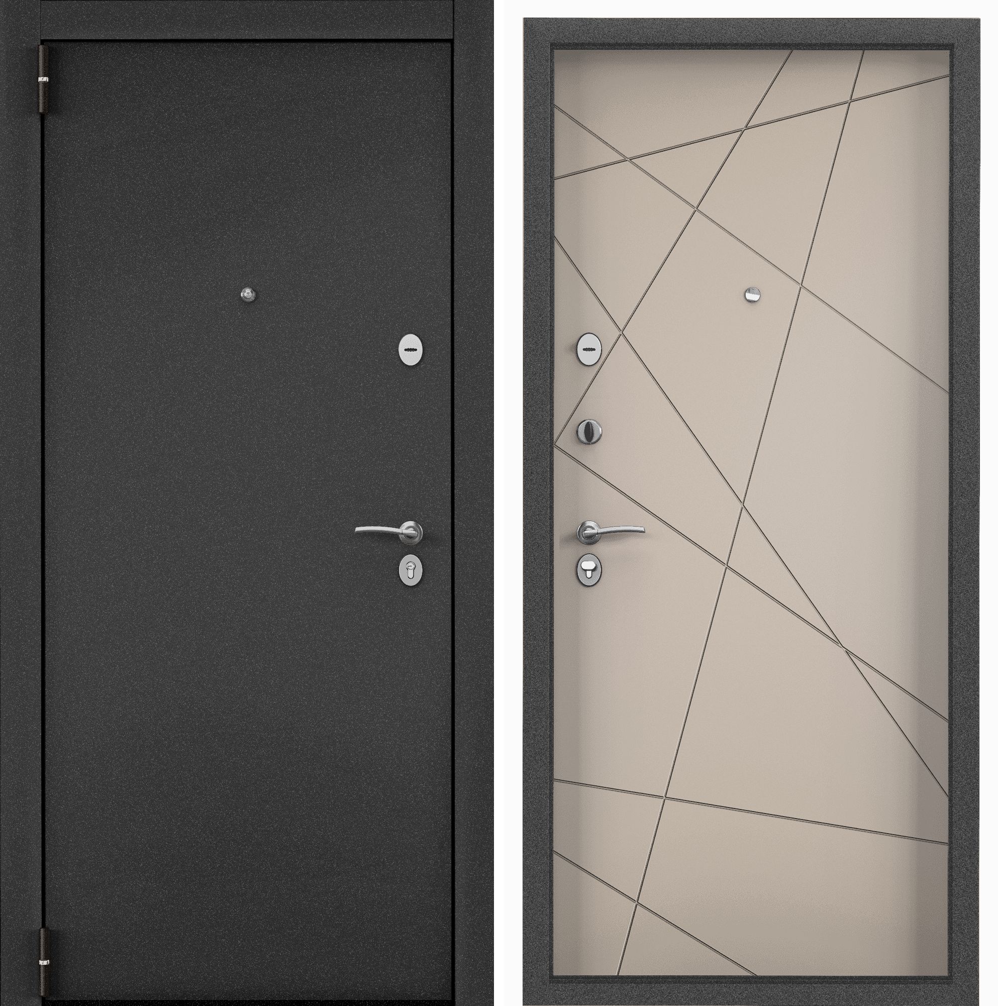 Дверь входная для квартиры металлическая Torex Terminal-D 950х2050 правый, черный/бежевый