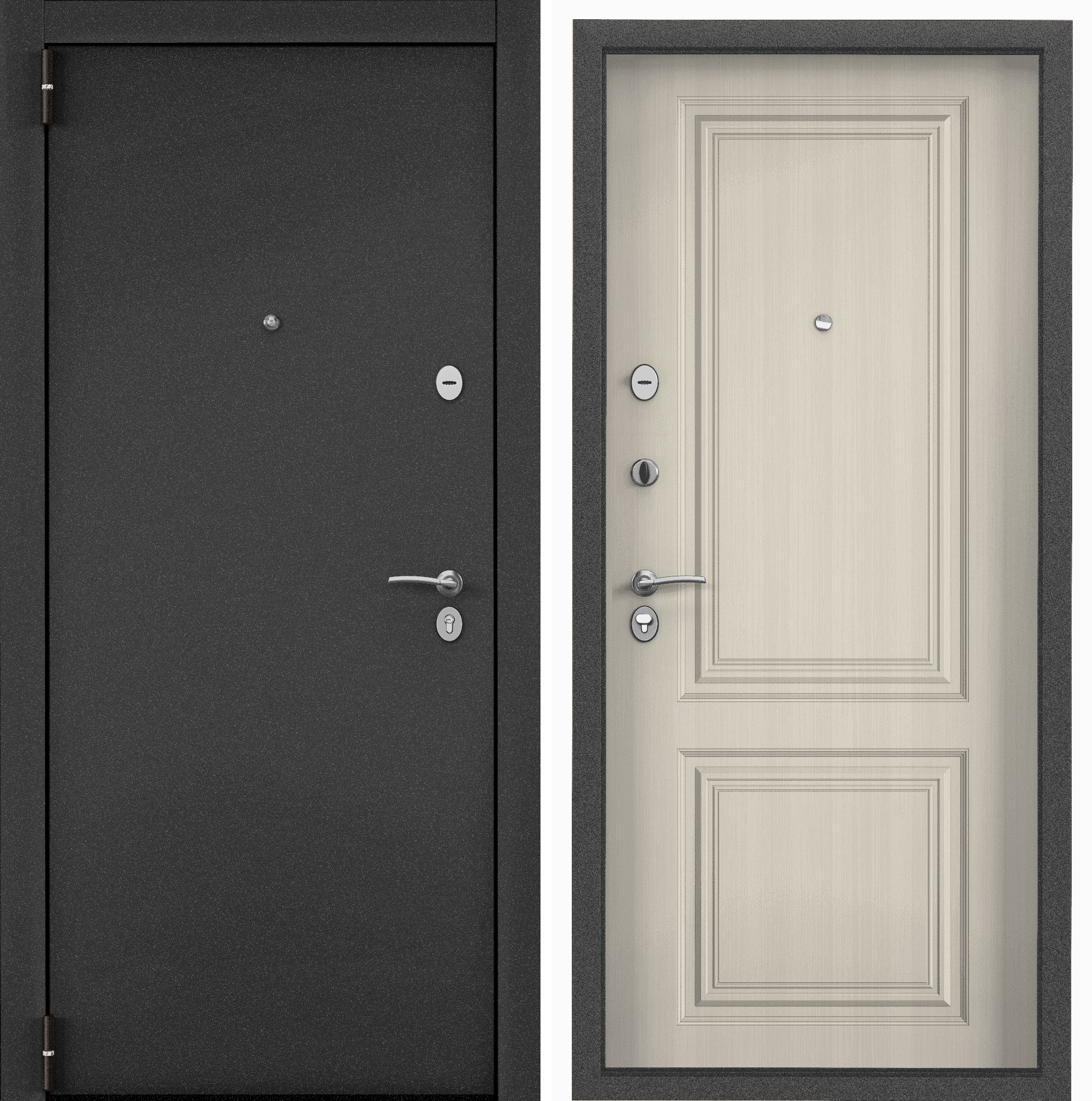фото Дверь входная для квартиры металлическая torex x7 pro 950х2050, левый, черный/бежевый torex стальные двери
