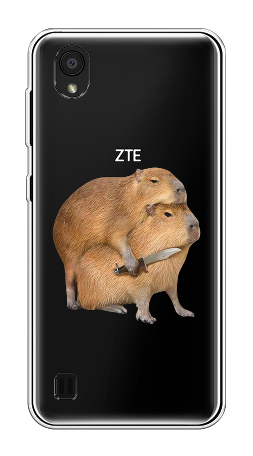 

Чехол на ZTE Blade A5 (2019) "Капибара с ножом", Бежевый, 133050-1