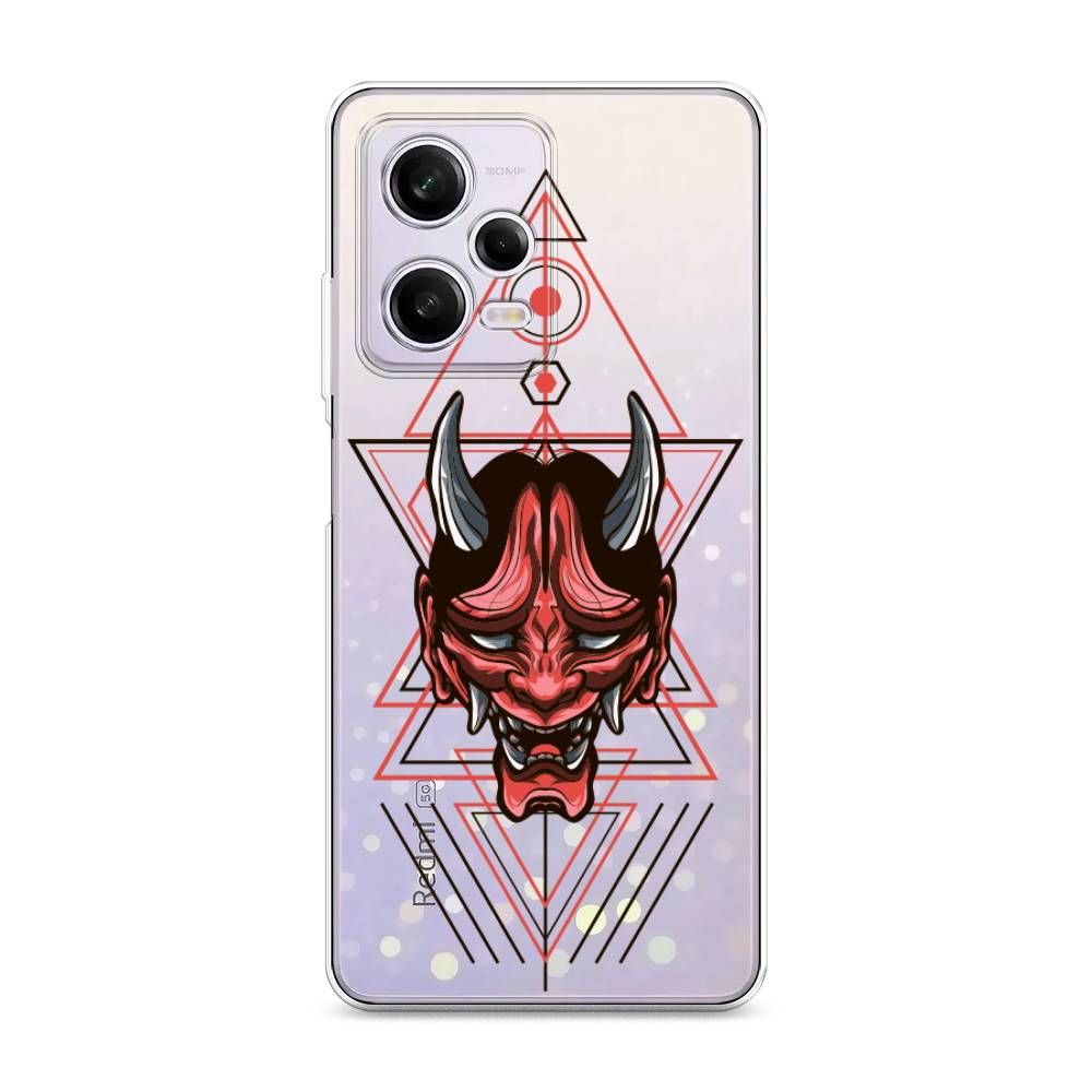 

Чехол на Xiaomi Redmi Note 12 Pro "Hanya Oni mask", Серый;красный;черный, 317050-4