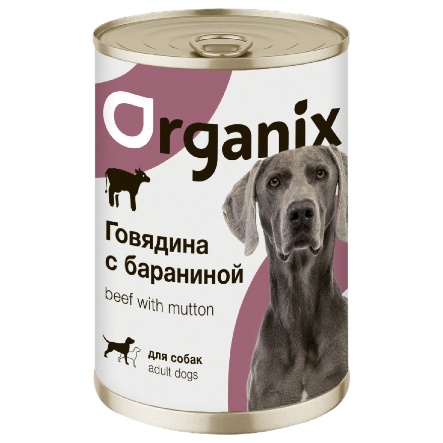 Консервы для собак Organix, говядина и баранина, 410г