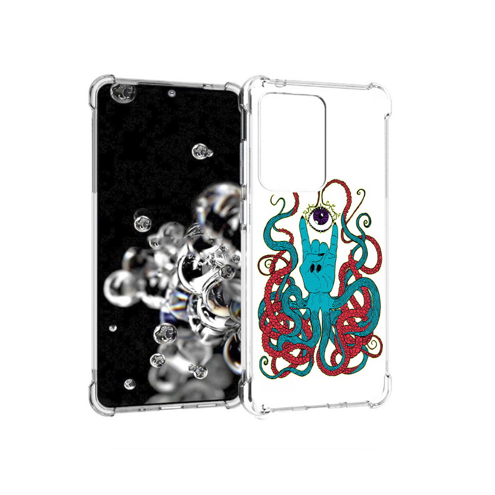 

Чехол MyPads Tocco для Samsung Galaxy S20 Ultra осьминог-рука абстракция, Прозрачный, Tocco