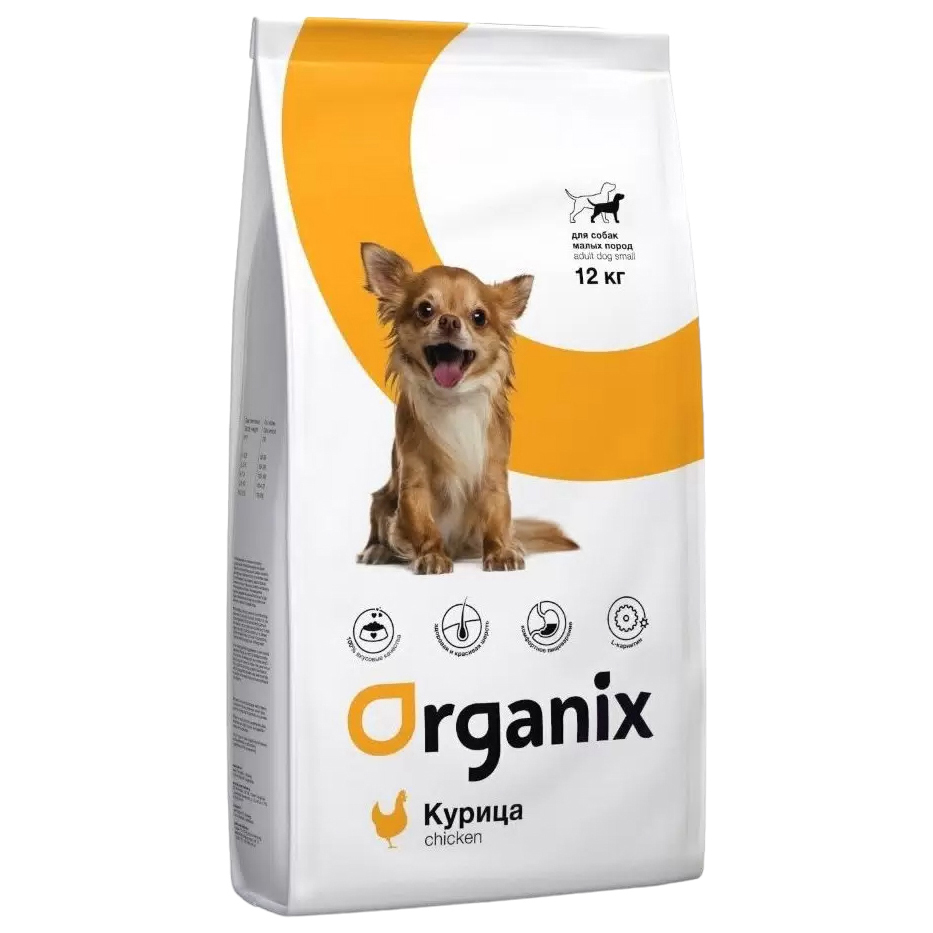 Сухой корм для собак Organix Adult Dog Small, курица, 12кг