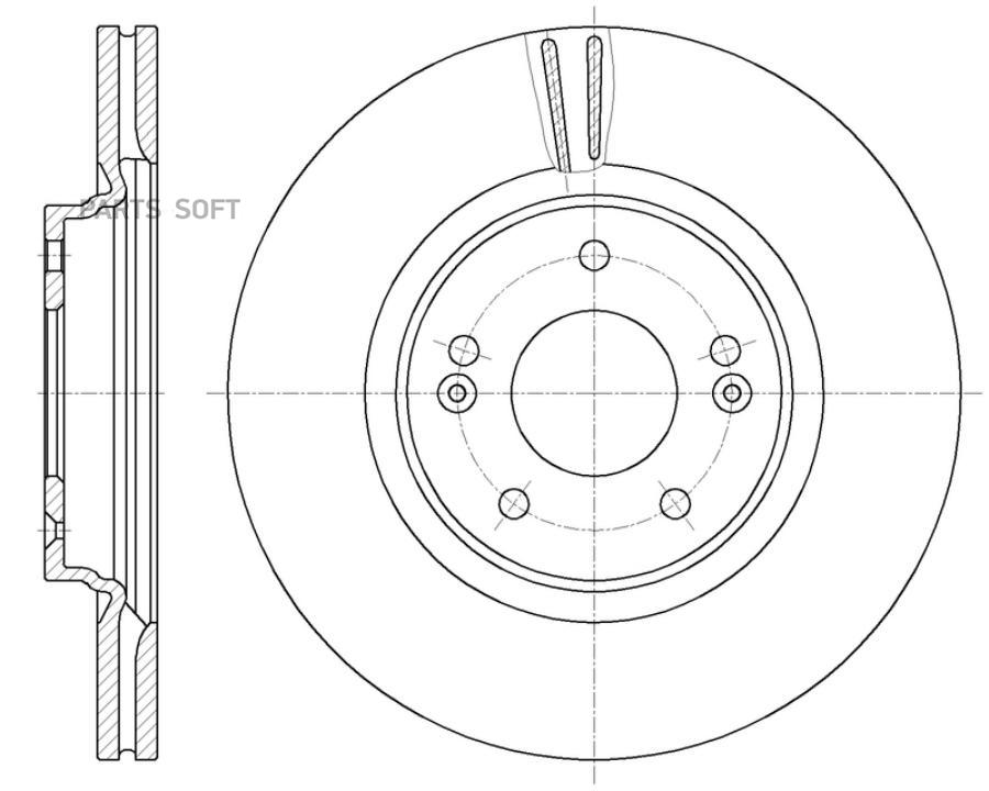 

Диск Тормозной Вентилируемый Gbrake Gr21773