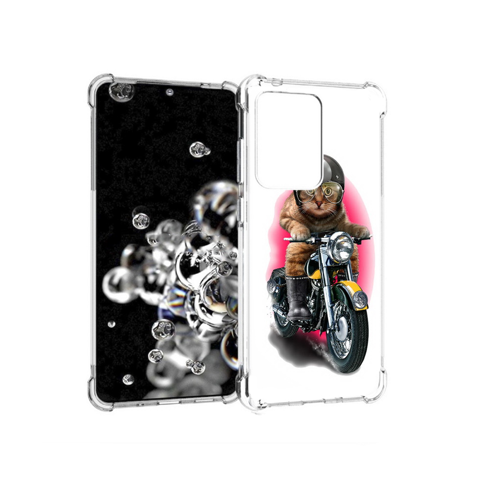 

Чехол MyPads Tocco для Samsung Galaxy S20 Ultra мото-кот (PT144384.494.485), Прозрачный, Tocco