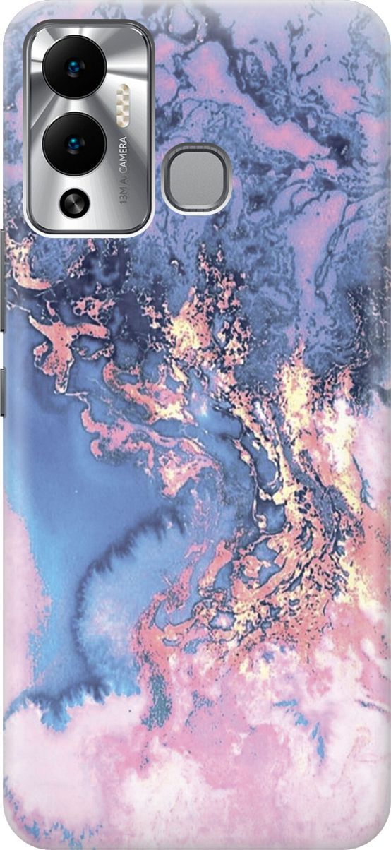 

Чехол на Infinix Hot 12 Play NFC "Синий мрамор", Голубой, 14651