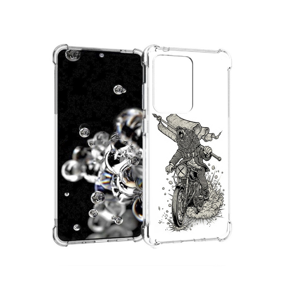 Чехол MyPads Tocco для Samsung Galaxy S20 Ultra медведь на мотоцикле (PT144384.494.467)