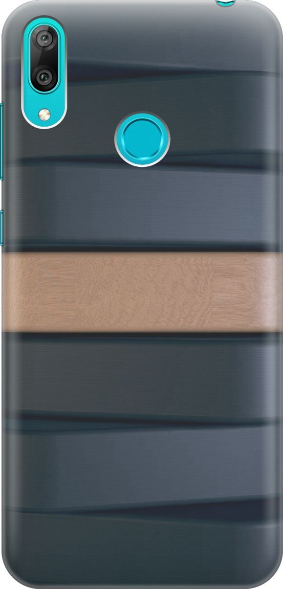 

Силиконовый чехол на Huawei Y7 (2019) "Бежевая доска", Бежевый;серый, 6188