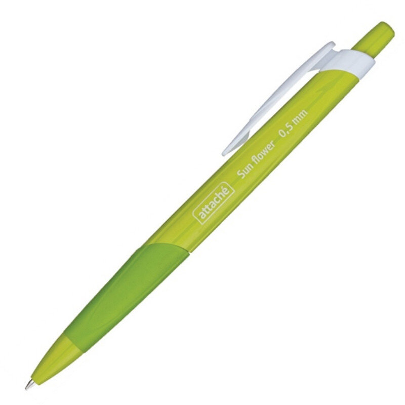 Ручка шариковая автоматическая Attache Sun Flower синяя 0.5 мм 389753