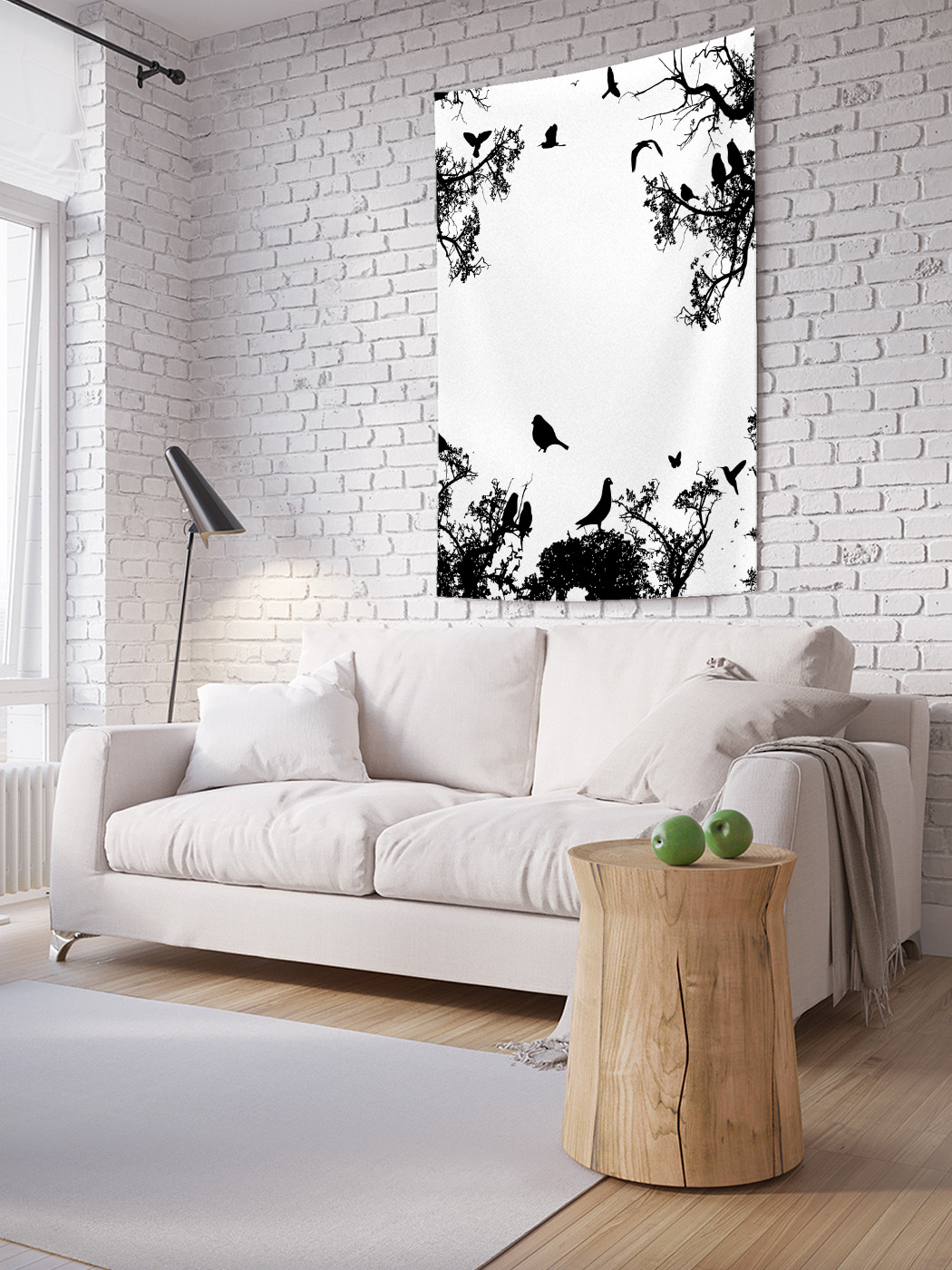 

Вертикальное фотопанно на стену JoyArty Птичий лес 150x200 см, Птичий лес