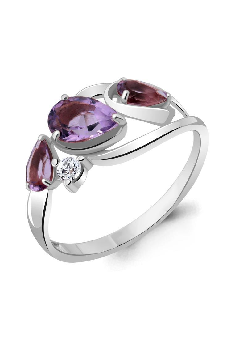 

Кольцо из серебра р.  Kari Jewelry 6937404А.5, аметист\фианит, 6937404А.5