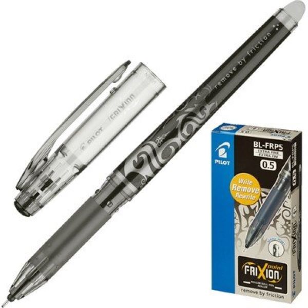 

Ручка стирающаяся гелевая Pilot BL-FRP5 Frixion Pro черный 0.35 мм