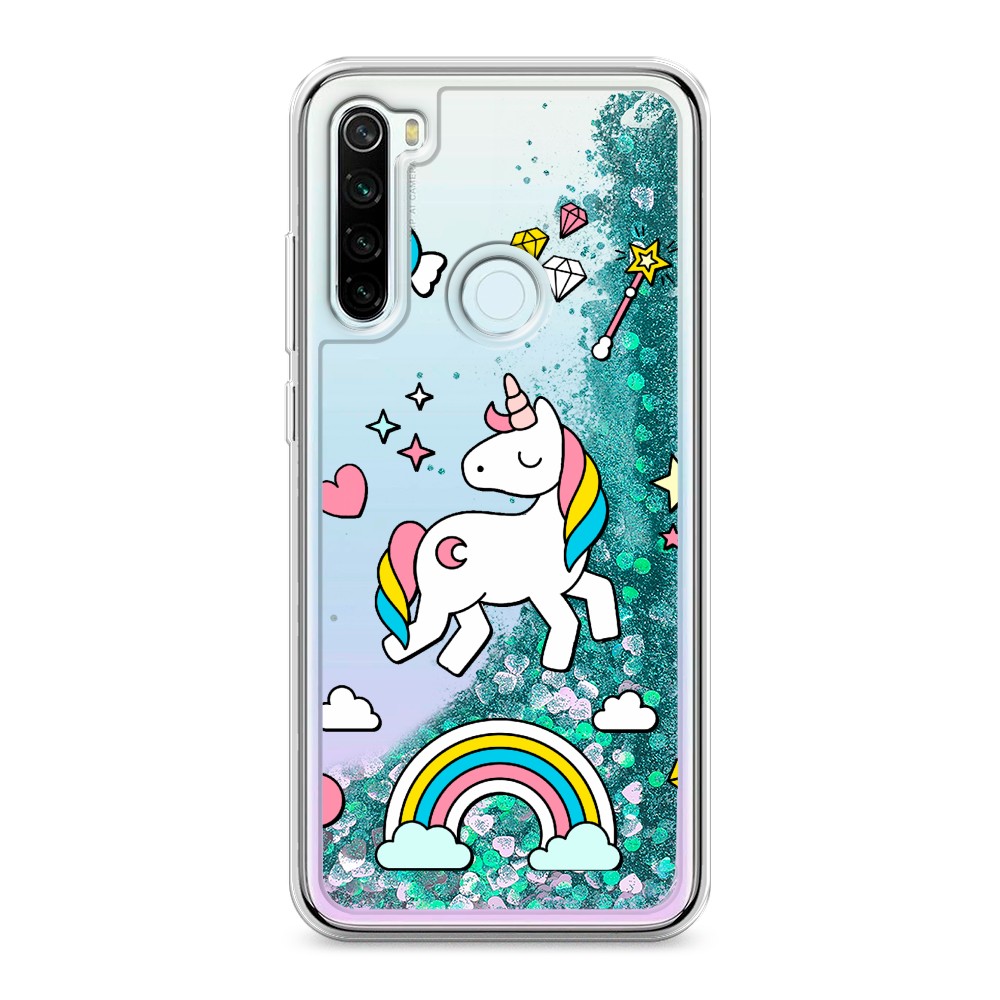 

Жидкий чехол с блестками "Принцесса единорог" на Xiaomi Redmi Note 8T