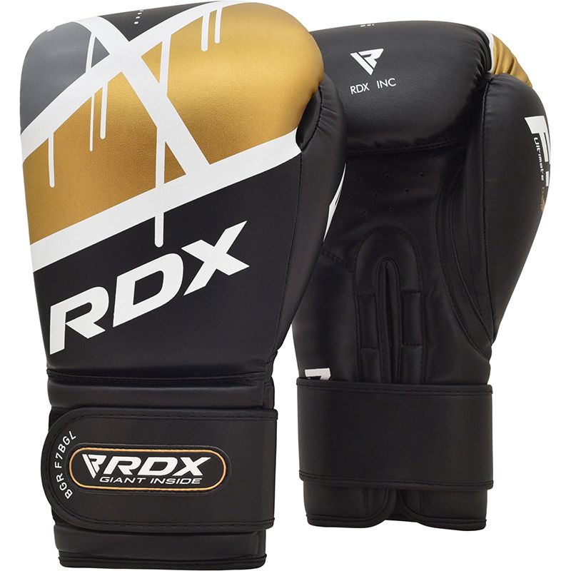 

Боксерские перчатки RDX Boxing Glove BGR-F7BGL черный/золотой 14 унций, 4158