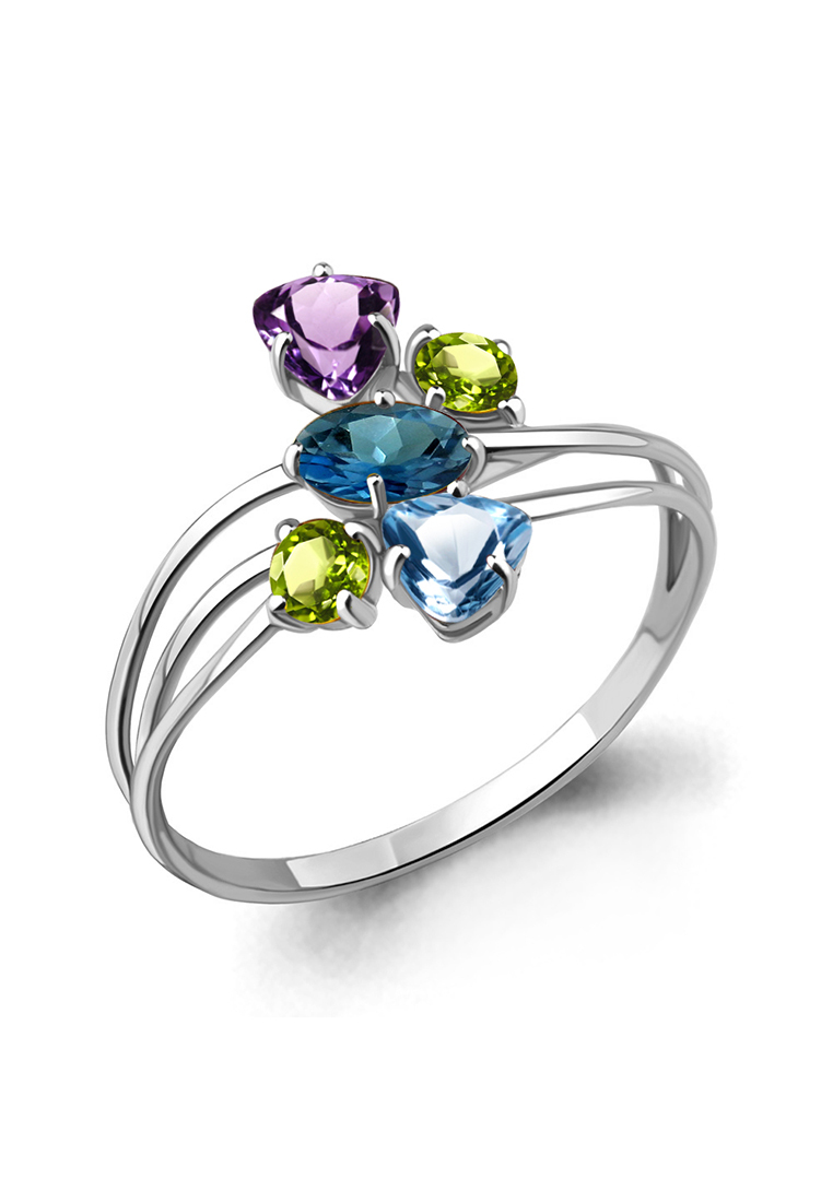 

Кольцо из серебра р.  Kari Jewelry 6562752.6, хризолит, 6562752.6