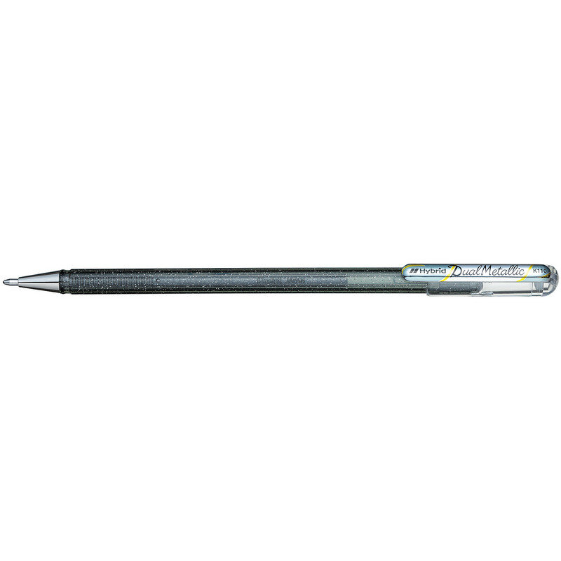 

Ручка гелевая Pentel Hibrid Dual Metallic 0,55 мм хамелеон серебро