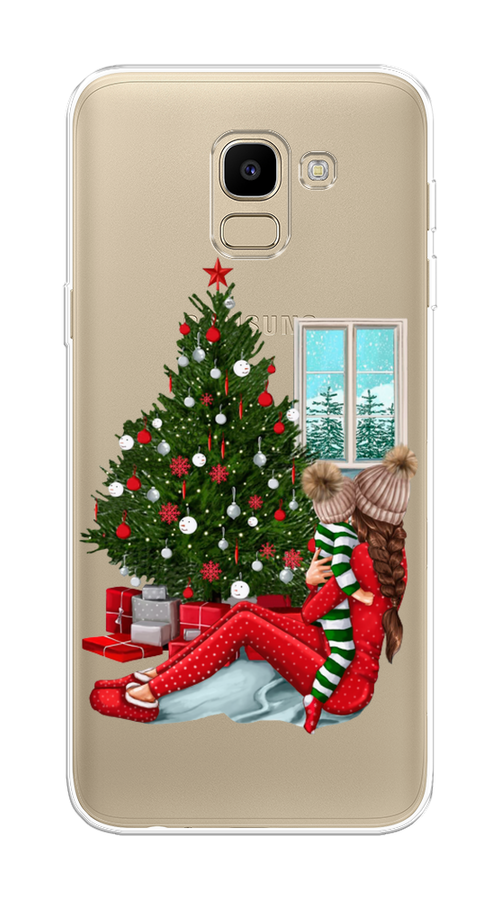 

Чехол на Samsung Galaxy J6 2018 "Новый год с мамой", Красный;зеленый;голубой, 26150-6