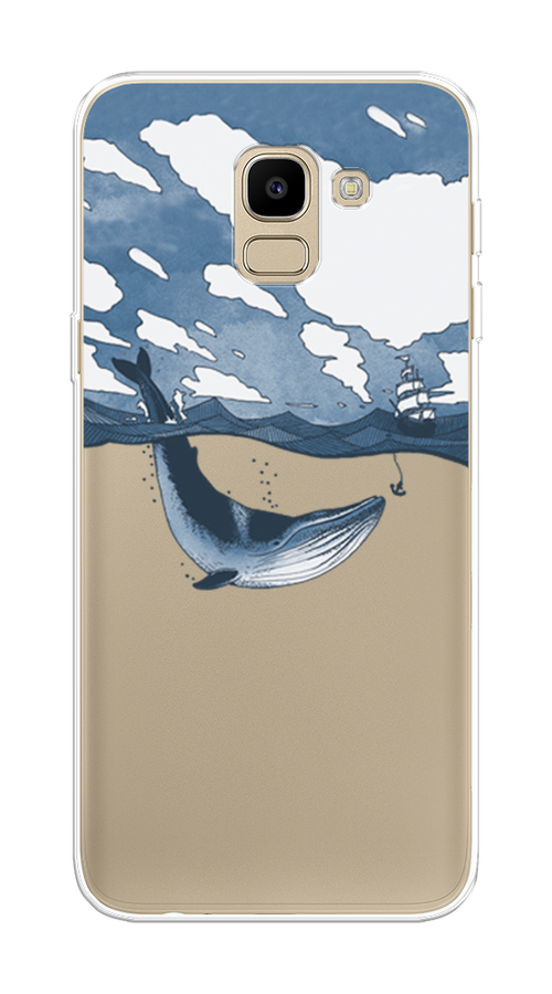 

Чехол на Samsung Galaxy J6 2018 "Большой кит", Синий, 26150-1