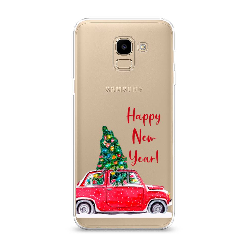

Чехол на Samsung Galaxy J6 2018 "Happy New Year", Красный;зеленый, 26150-5