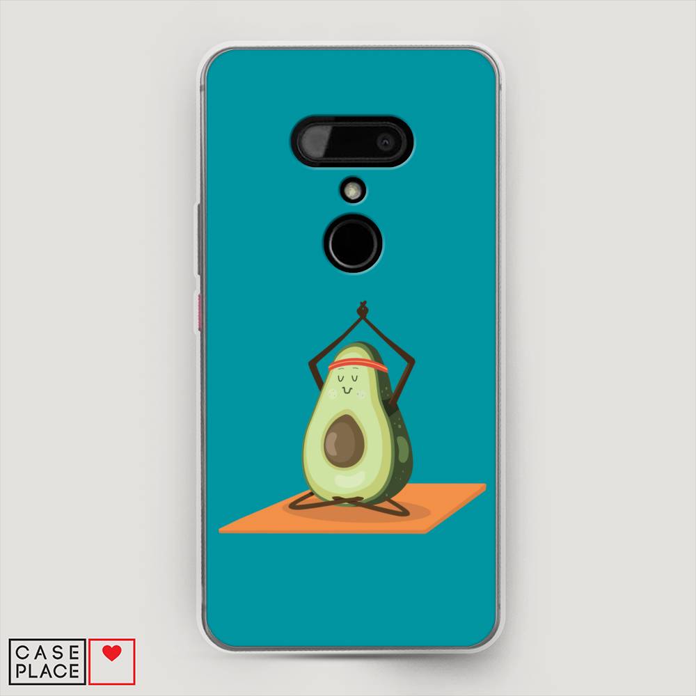 

Чехол на HTC U12 "Расслабься с авокадо", Голубой, 102050-6