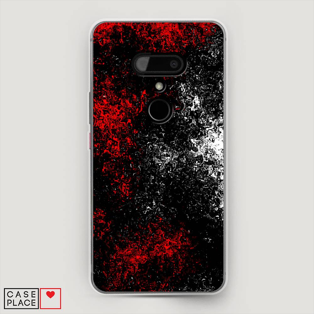 

Чехол на HTC U12 "Монотипия", Красный;черный;белый, 102050-3
