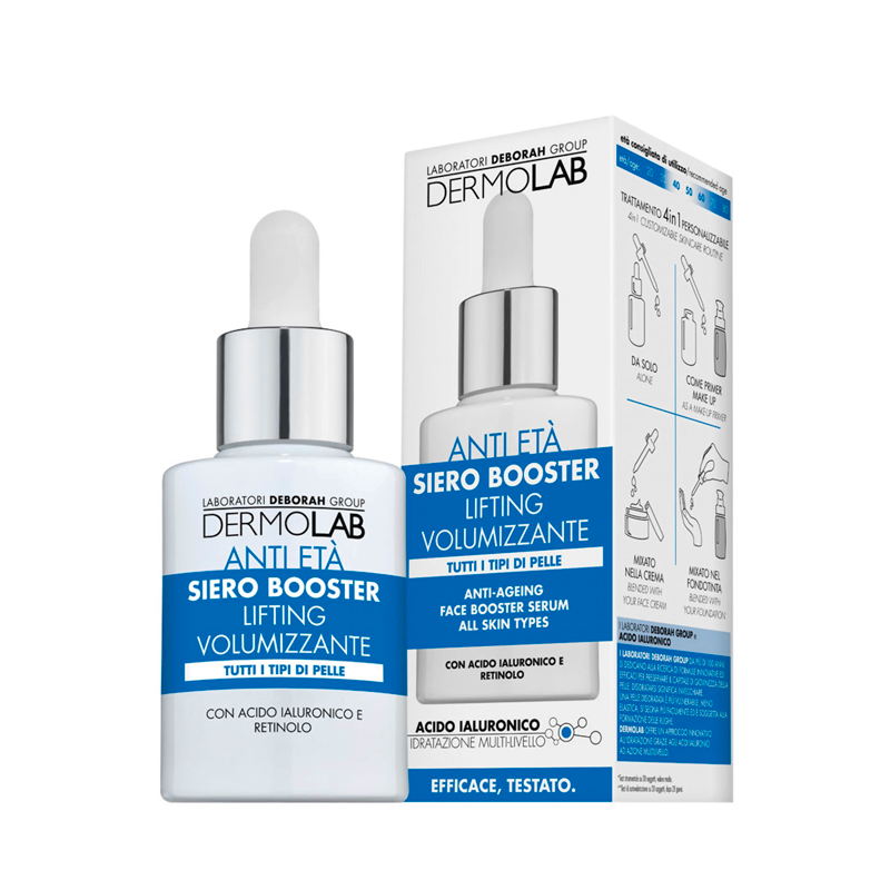 Антивозрастная сыворотка Dermolab Face Serum Booster Anti Age Lifting Volumizing 30 мл deborah сыворотка бустер для лица и шеи восстанавливающая dermolab anti eta plus regenerating face and neck booster serum