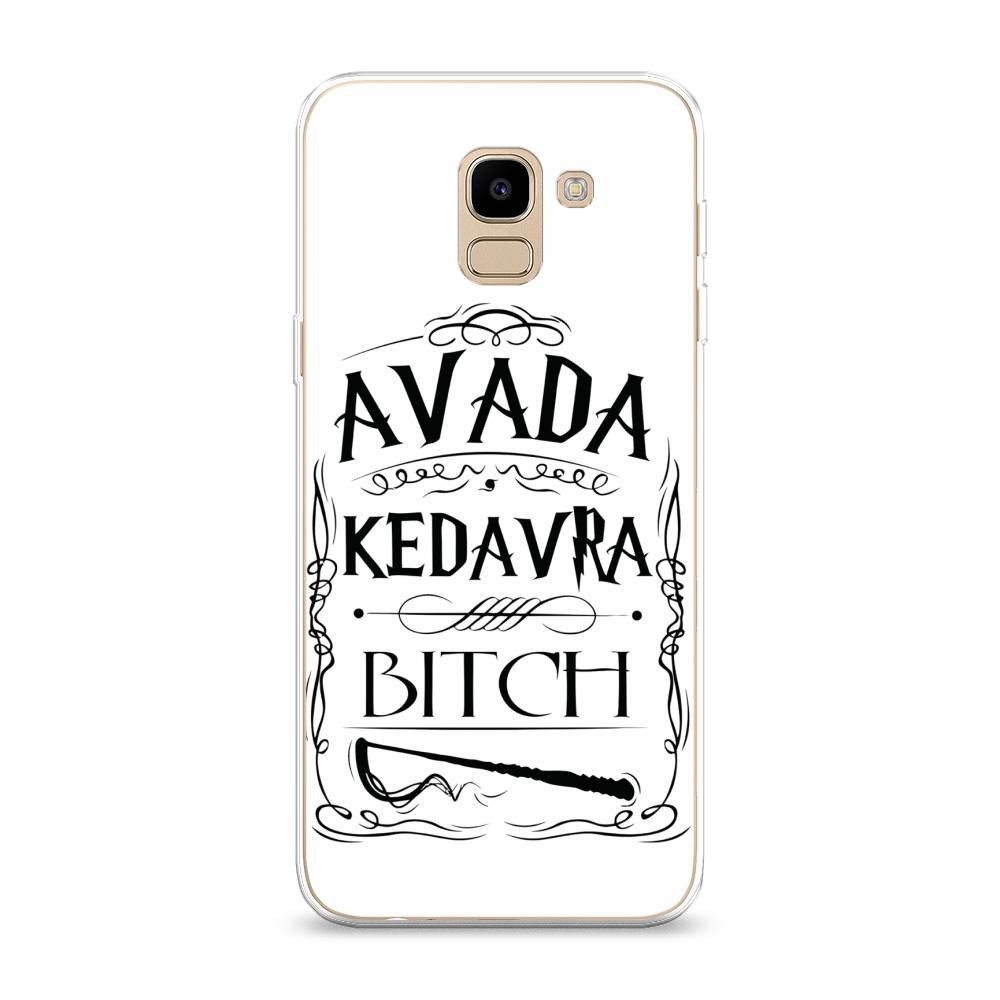 

Чехол на Samsung Galaxy J6 2018 "Avada kedavra bitch", Белый;серый;черный, 26150-6