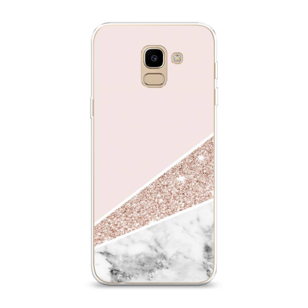 

Чехол на Samsung Galaxy J6 2018 "Блестящий розовый мрамор", 26150-3
