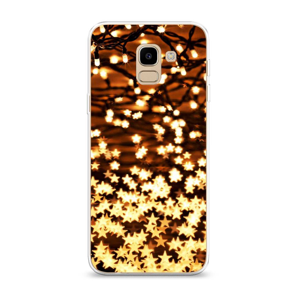 

Чехол на Samsung Galaxy J6 2018 "Новогодняя гирлянда", Золотистый, 26150-5