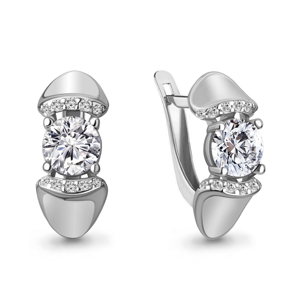 

Серьги из серебра TEO MAORI 849368А.5, фианит, 849368А.5