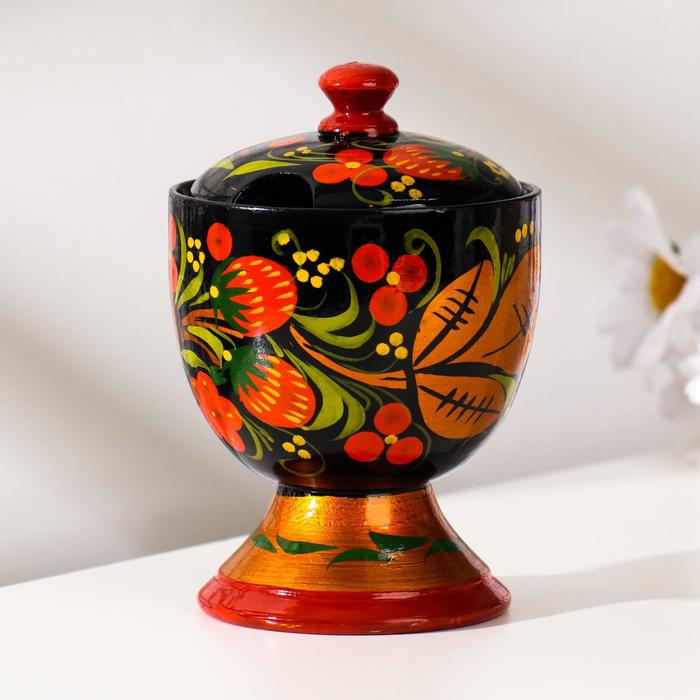 

Поставок на ножке, 9x13 см, хохлома, Разноцветный